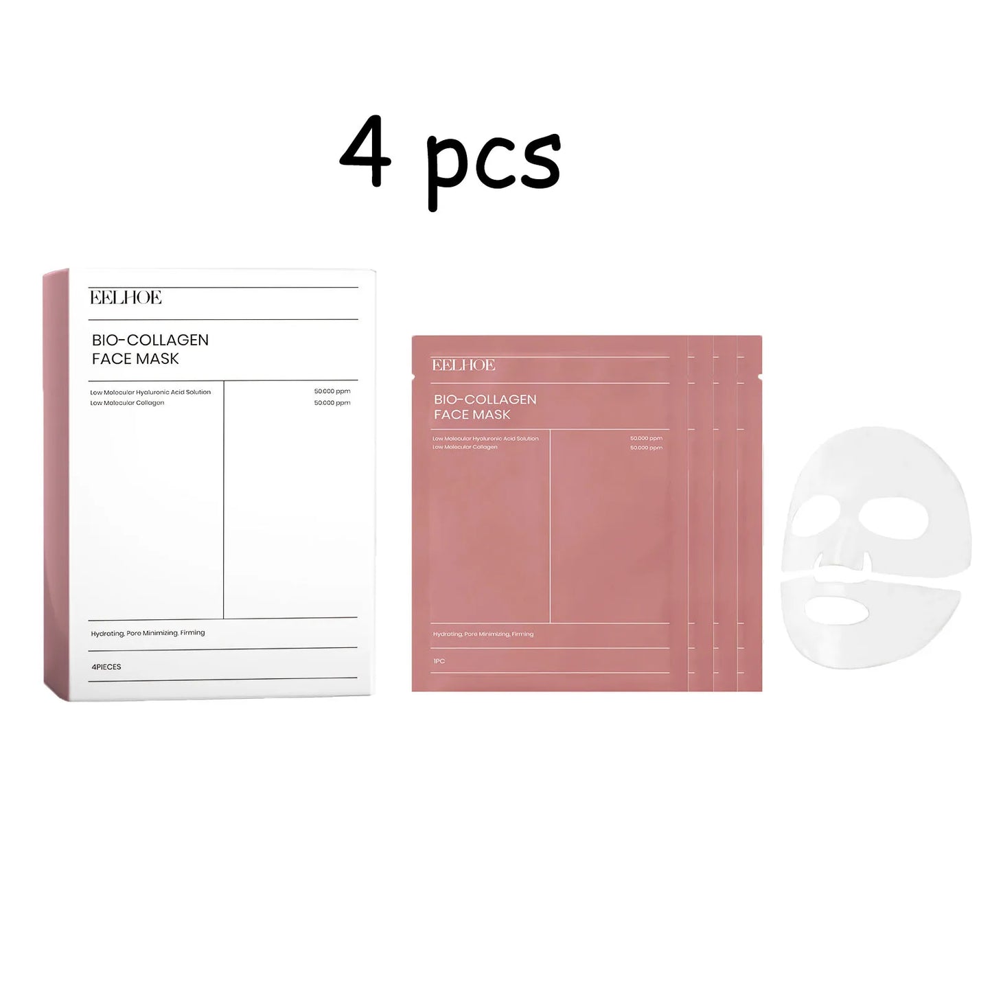 EELHOE Collagen Face Mask Moisturizing Enhance Skin Elasticity Glowing Improve Skin Texture Nourishing Hydrating Facial Mask
