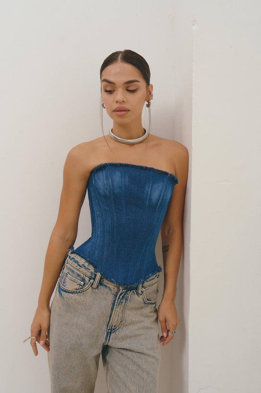 Denim Corset - Tank Top