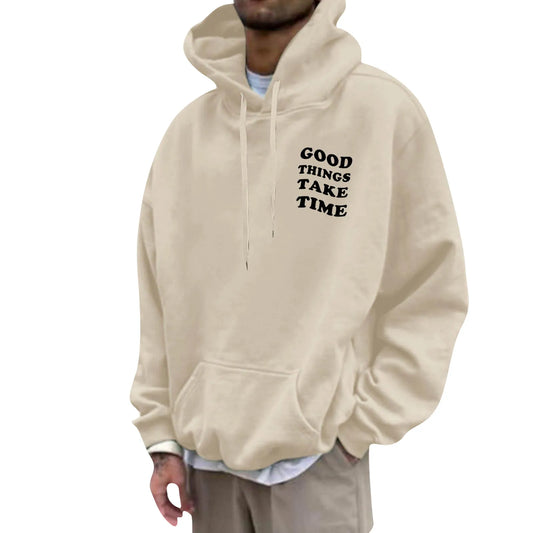 Unisex Fall Harajuku Style Embroidered Streetwear Long Sleeve Baggy Hooded Sweatshirt Fashion Casual Comfy Pullover Hoodies