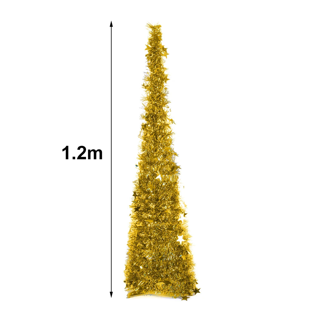 Voltsify 1.2M Tinsel Xmas Tree with Base
