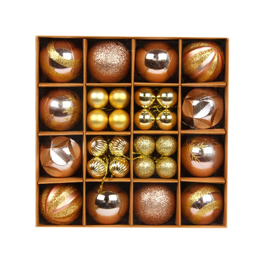 44pcs Color Balls Festive Party Supplies Hang Pendant Ball Creative Color Painted Atmosphere Decor for Indoor New Year Xmas Tree