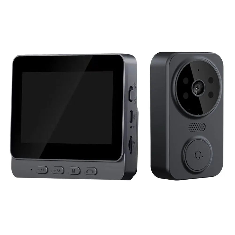 1080P Video Doorbell IR Night Vision Wireless Door Bell 4.3inch IPS Screen Doorbell Camera 2.4G WiFi Two-way Audio for Home