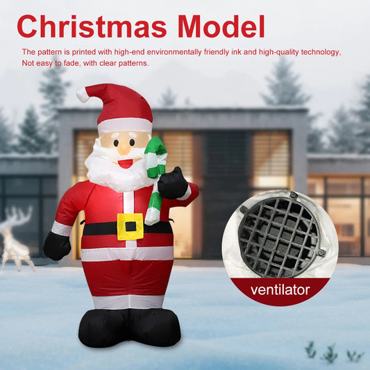 LED Inflatable Lighted Giant Model Ornament Festival Theme Christmas Dolls Decor Decorative Cartoon Christmas New Year Gifts