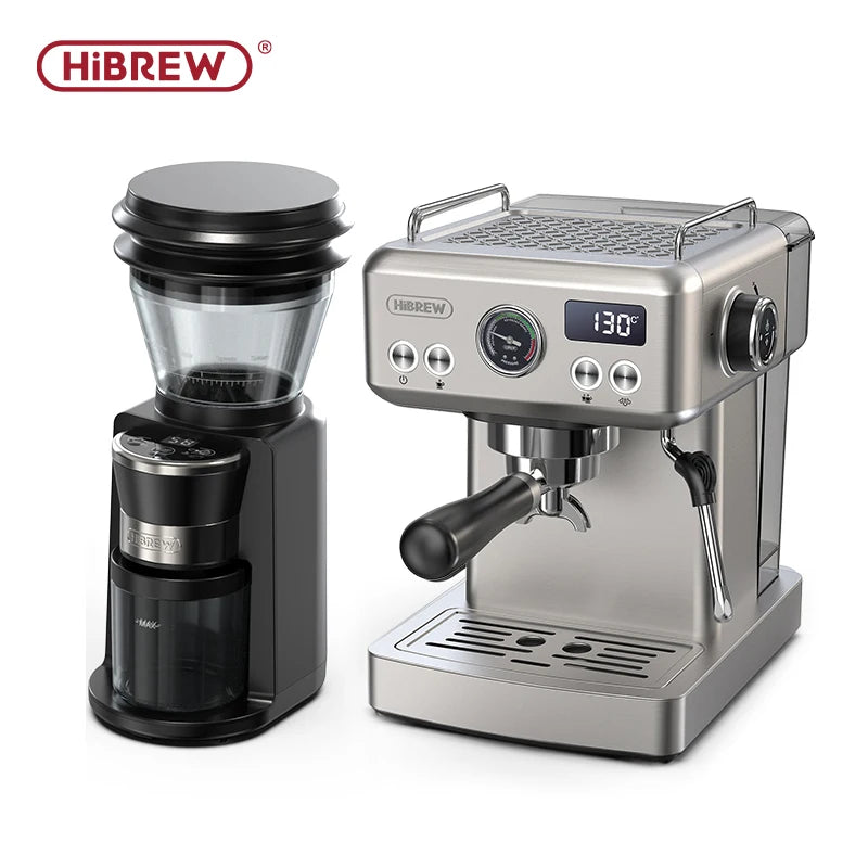 HiBREW Automatic Burr Mill Electric Coffee Grinder with 31 Gears for Espresso American Coffee Pour Over Visual Bean Storage G3
