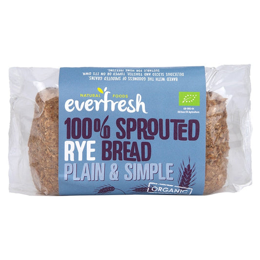 100% Sprouted Rye Bread Organic Plain + Simple - 400g - Everfresh