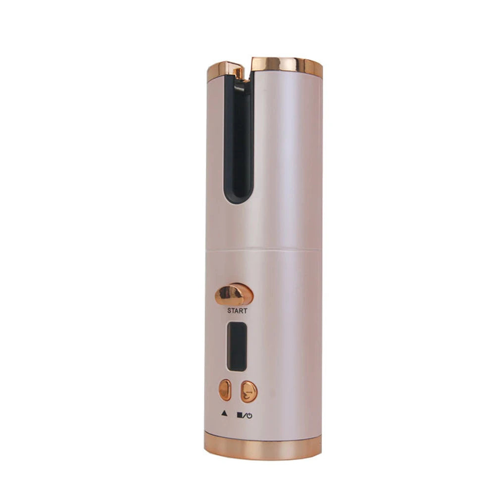 Automatic Curling Iron Portable Hair Straightener Electric Styling Rotating Anti-Flame Design Professional Hair Curler USB Charg