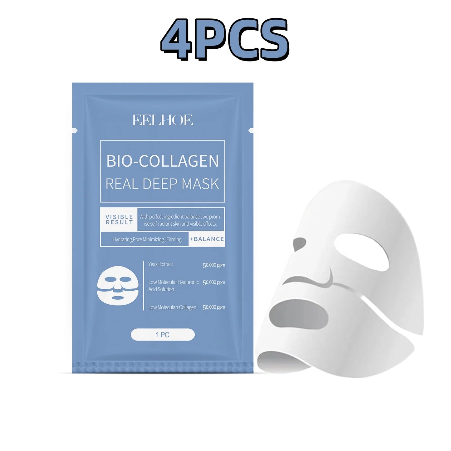 Collagen Face Mask Plump Fine Lines Revitalize Dull Skin Minimize Pores Restore skin Elasticity Hydrate Smooth Skin Facial Mask