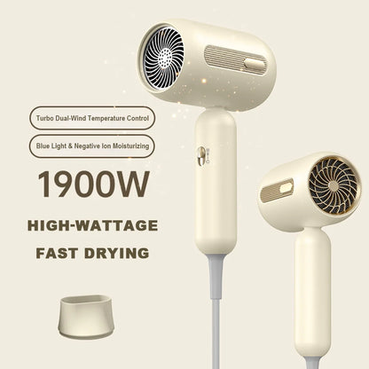 Portable Hair Dryer Hot Cold Wind Hair Care Quick Dry Professional Hairdryer Negative Lonic 1900W 3th Gear Household Blow Dryer
