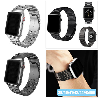 Stainless Steel Watch Band Metal Strap For Apple iWatch Series 9 8 7 6 SE 5 4 3