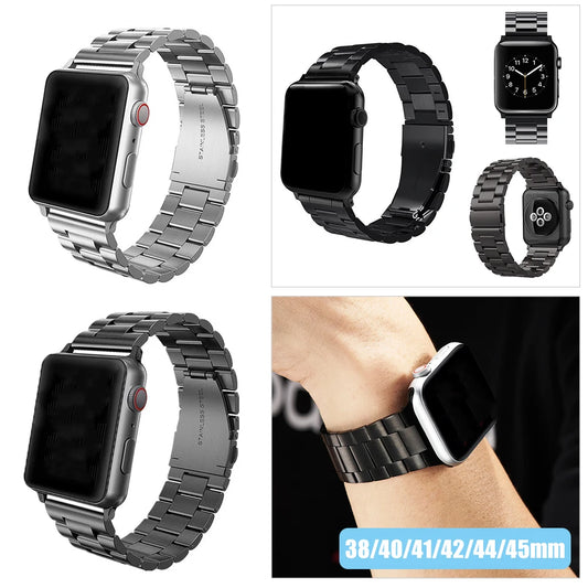 Stainless Steel Watch Band Metal Strap For Apple iWatch Series 9 8 7 6 SE 5 4 3