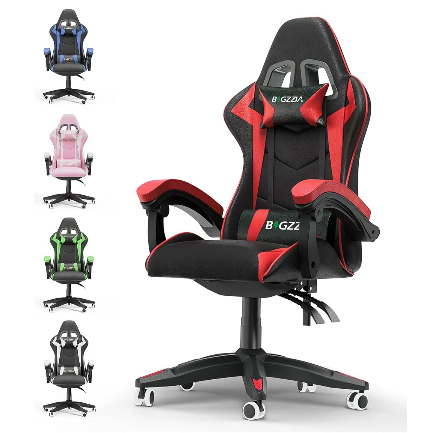 Gaming Chair Office Chair Desk Chair Swivel Heavy Duty Chair Ergonomic Design with Cushion and Reclining Back Support