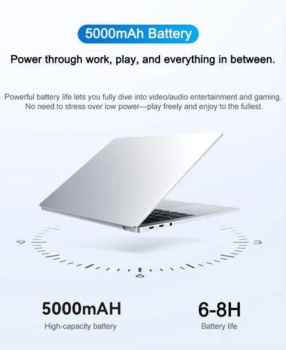 Ultra Slim Laptop Intel Core I7 8650U 14.1 Inch 32GB RAM 2TB SSD Gaming PC for Office Study Windows 11 pro