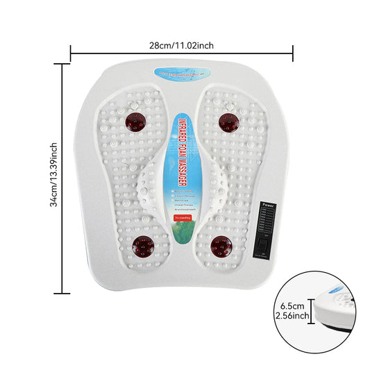 Household Foot Massager Far Infrared Heating Therapy Vibration Acupuncture Point Blood Circulation Massage Machine For Body Care