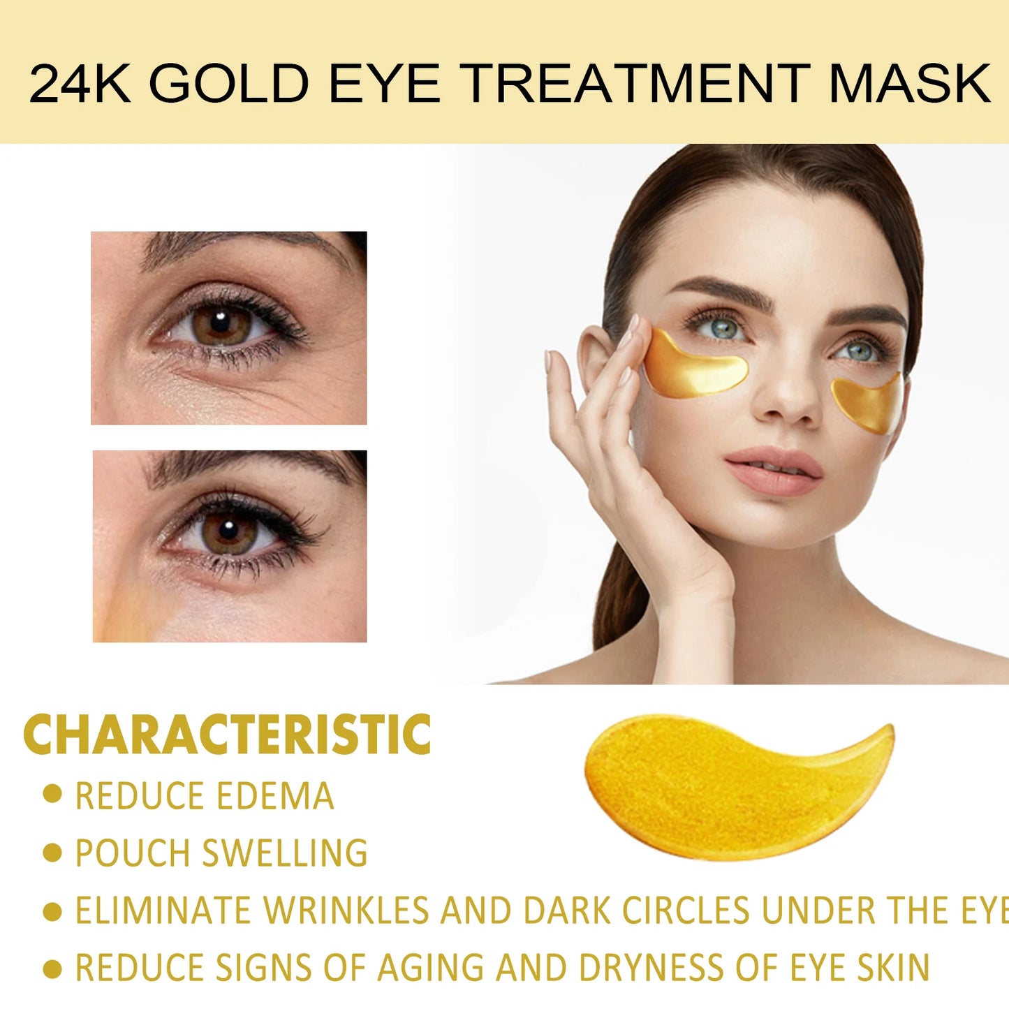 EELHOE Eye Treatment Mask Eye Mask Patch Gently Moisturizes and Nourishes Tender and Smooth Skin Around The Eyes Soft Hydrating