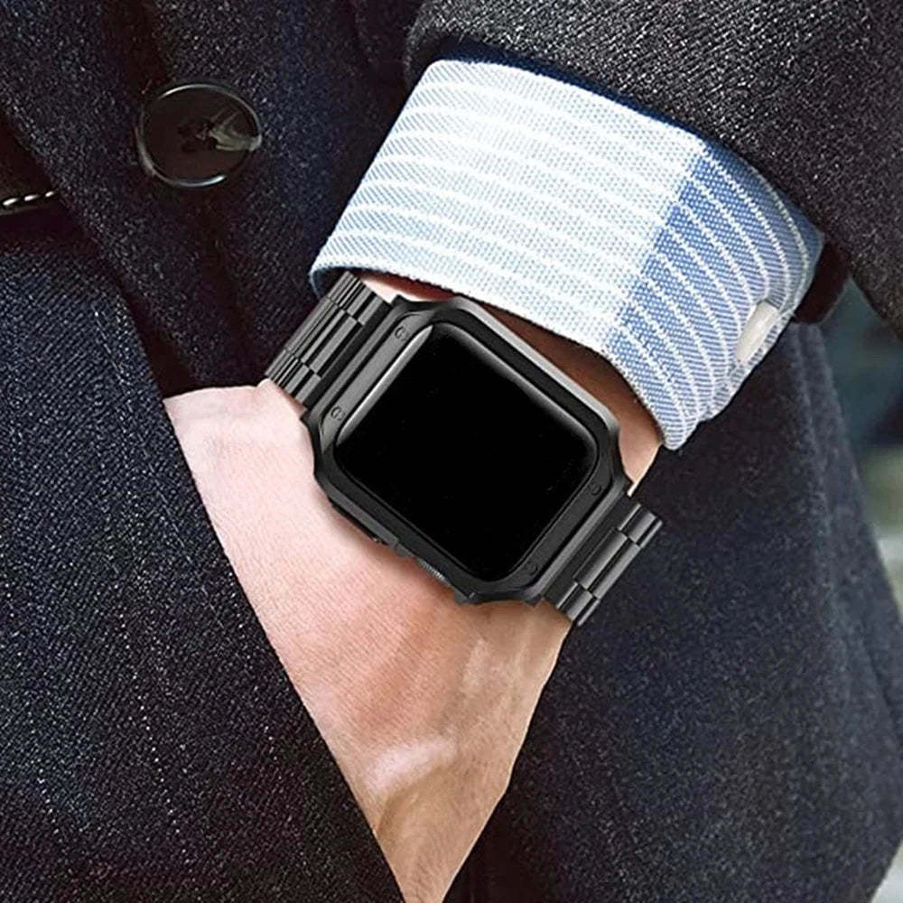 Stainless Steel Watch Band Metal Strap For Apple iWatch Series 9 8 7 6 SE 5 4 3