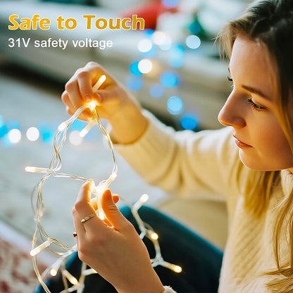 15M LED String Lights Curtain Icicle Light Fairy Decoration Holiday Garland Lamp For Home Garden Christmas Party New Year Street