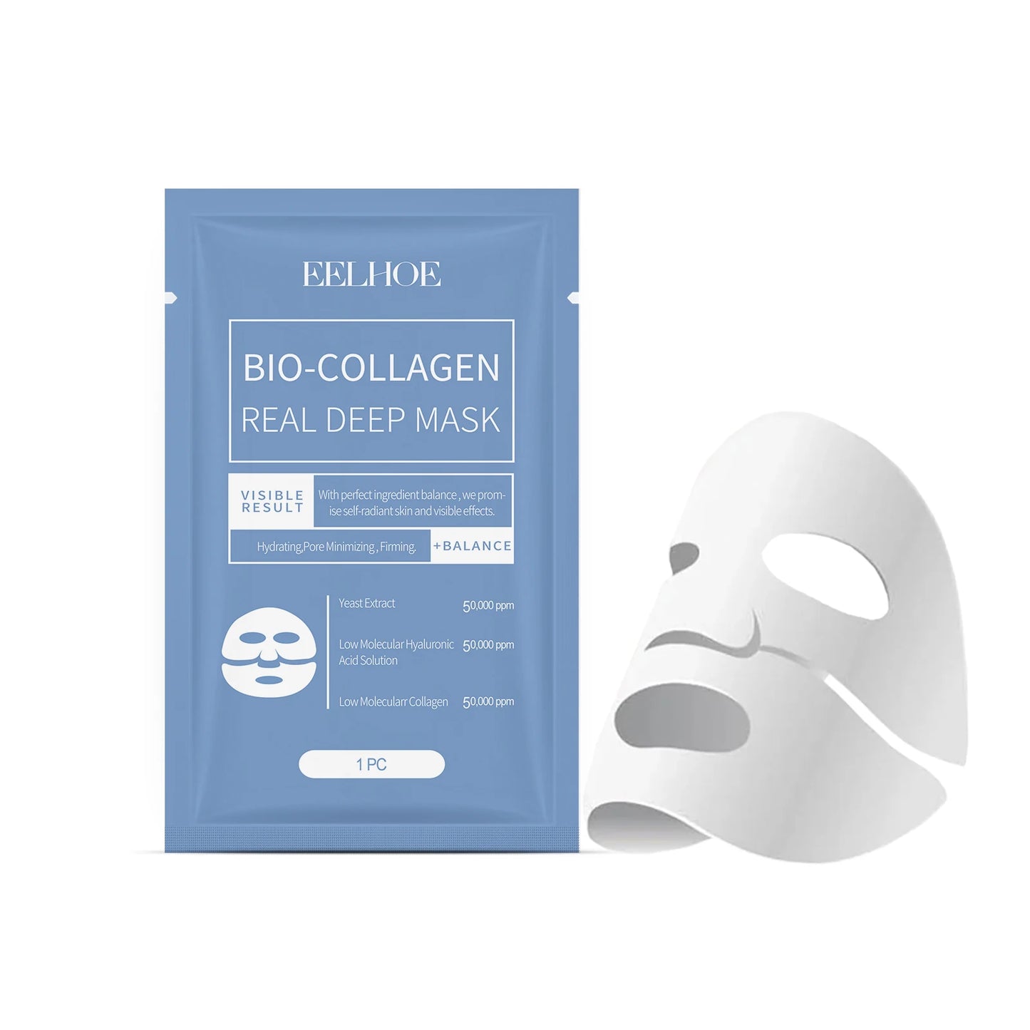 Collagen Face Mask Plump Fine Lines Revitalize Dull Skin Minimize Pores Restore skin Elasticity Hydrate Smooth Skin Facial Mask