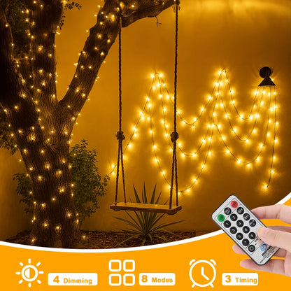 Fairy LED String Lights, 25M/82FT Decorative Lights With Remote Control 8 Modes Lights for Christmas Wedding Party Garden Decor