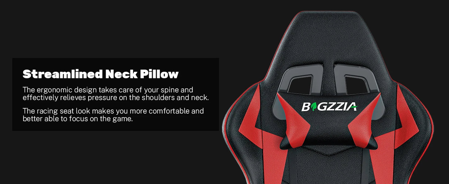 Gaming Chair Office Chair Desk Chair Swivel Heavy Duty Chair Ergonomic Design with Cushion and Reclining Back Support