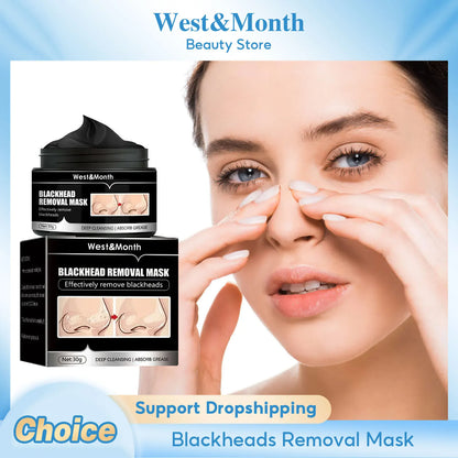 Bamboo Charcoal Blackheads Remover Mask Acne Oil Control Shrinking Pore Moisturizing Nose Black Dots Deep Cleaning Peel off Mask