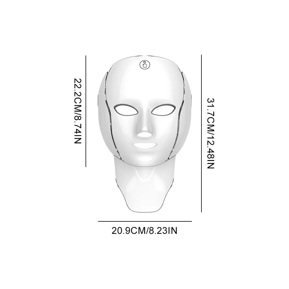 7-Color LED Facial Mask Anti Aging Tightening Red Light Facial Rejuvenation LED Beauty Mask Skin Tighten Skin Care Tool