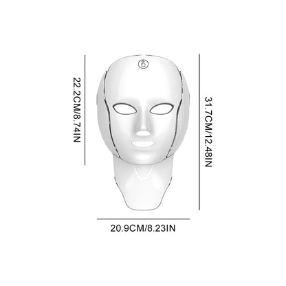 7-Color LED Facial Mask Anti Aging Tightening Red Light Facial Rejuvenation LED Beauty Mask Skin Tighten Skin Care Tool