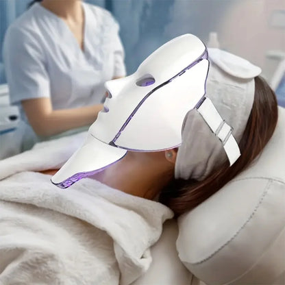 7-Color LED Facial Mask Anti Aging Tightening Red Light Facial Rejuvenation LED Beauty Mask Skin Tighten Skin Care Tool
