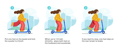 RCB Electric Scooter for Kids Ages 6-12 Years,  Up to 16KM/H & 8KM, LED Display, Colorful LED Lights, Lightweight Kids E Scooter