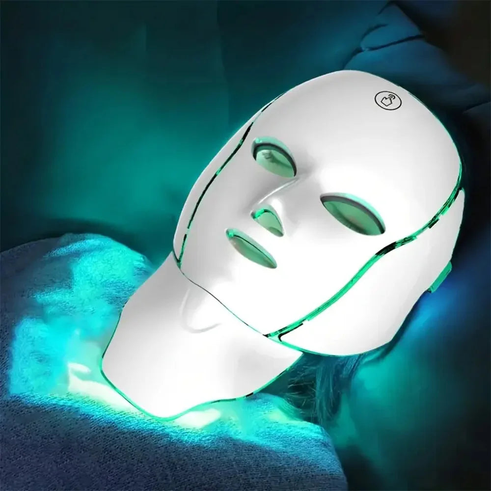 7-Color LED Facial Mask Anti Aging Tightening Red Light Facial Rejuvenation LED Beauty Mask Skin Tighten Skin Care Tool