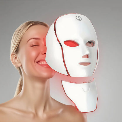 7-Color LED Facial Mask Anti Aging Tightening Red Light Facial Rejuvenation LED Beauty Mask Skin Tighten Skin Care Tool
