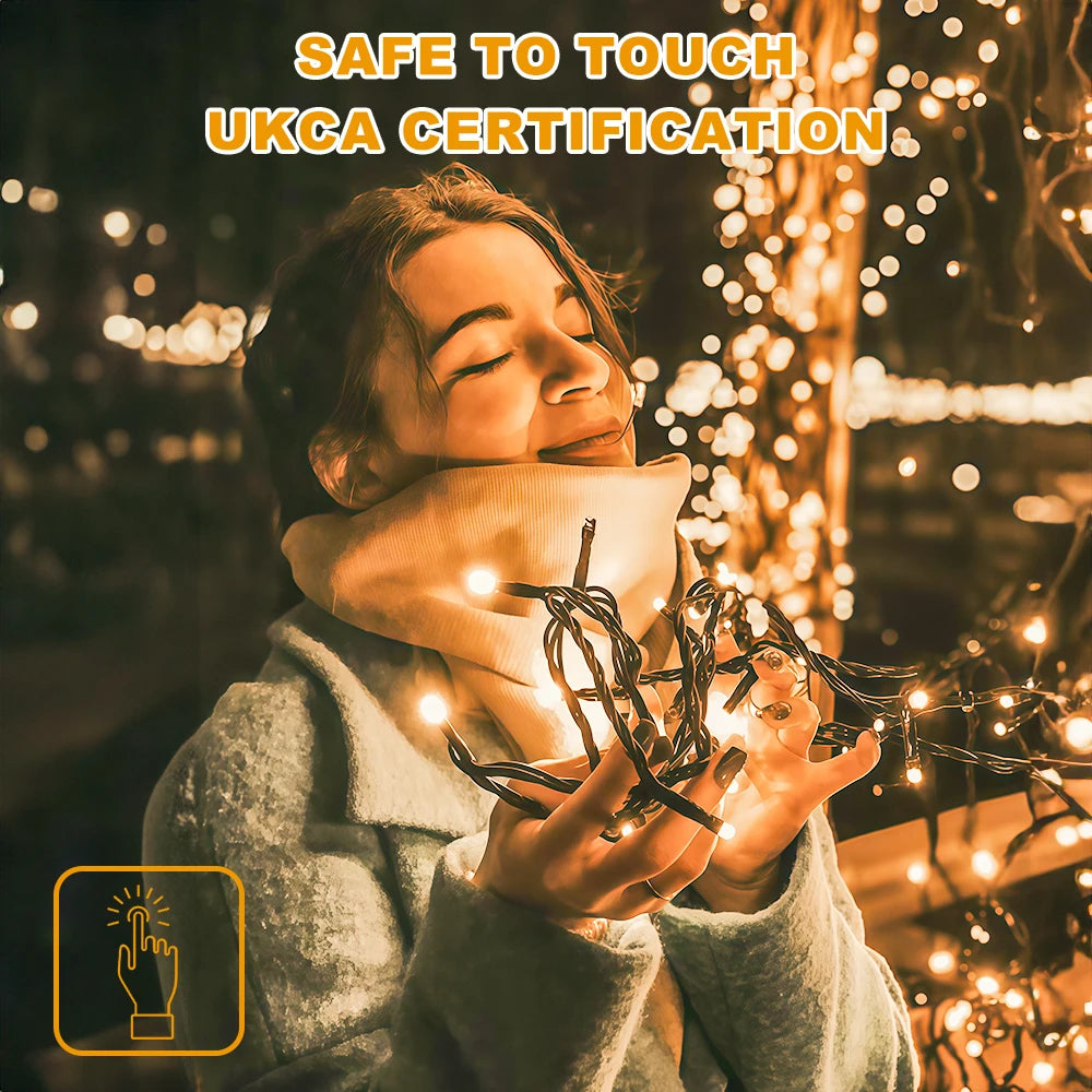 Fairy LED String Lights, 25M/82FT Decorative Lights With Remote Control 8 Modes Lights for Christmas Wedding Party Garden Decor