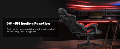 Gaming Chair Office Chair Desk Chair Swivel Heavy Duty Chair Ergonomic Design with Cushion and Reclining Back Support