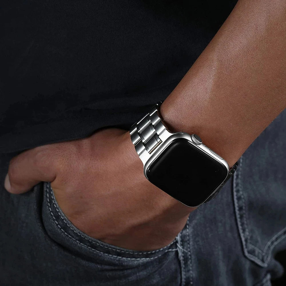 Stainless Steel Watch Band Metal Strap For Apple iWatch Series 9 8 7 6 SE 5 4 3