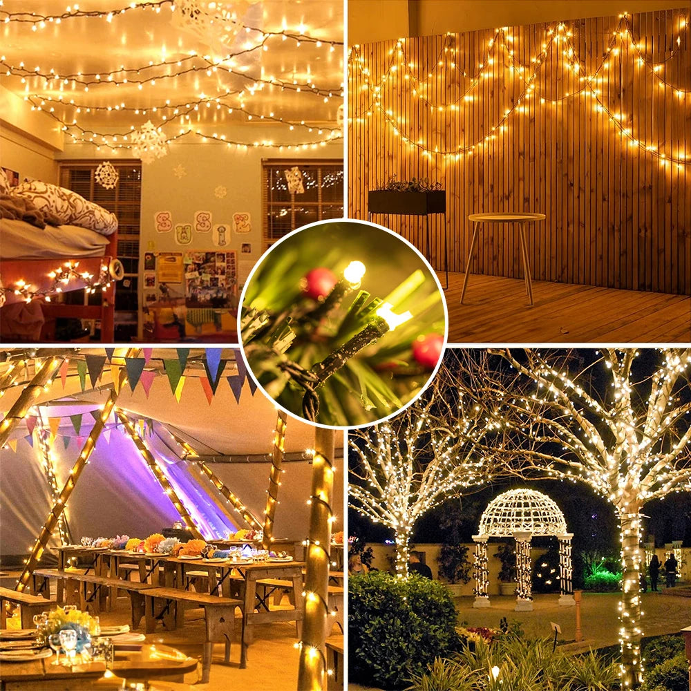 Fairy LED String Lights, 25M/82FT Decorative Lights With Remote Control 8 Modes Lights for Christmas Wedding Party Garden Decor