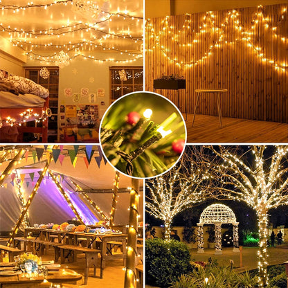 Fairy LED String Lights, 25M/82FT Decorative Lights With Remote Control 8 Modes Lights for Christmas Wedding Party Garden Decor