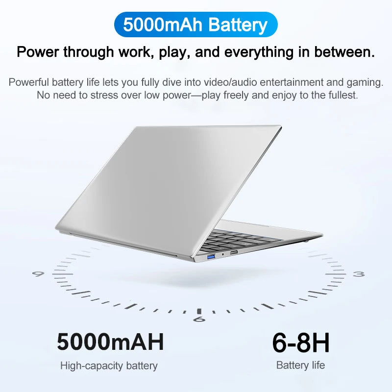 Ultra Slim Laptop Intel Core I7 8650U 14.1 Inch 32GB RAM 2TB SSD Gaming PC for Office Study Windows 11 pro
