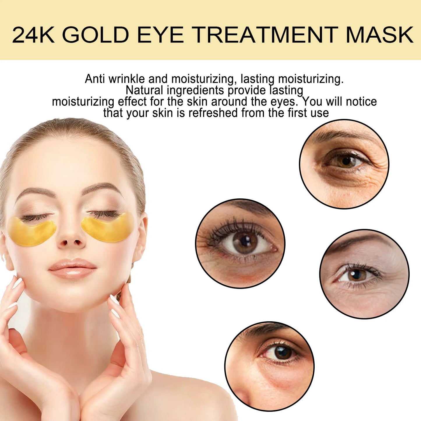 EELHOE Eye Treatment Mask Eye Mask Patch Gently Moisturizes and Nourishes Tender and Smooth Skin Around The Eyes Soft Hydrating