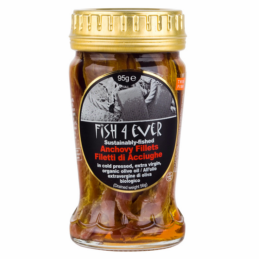 Anchovies in Organic Olive Oil - Fish4Ever - 95g
