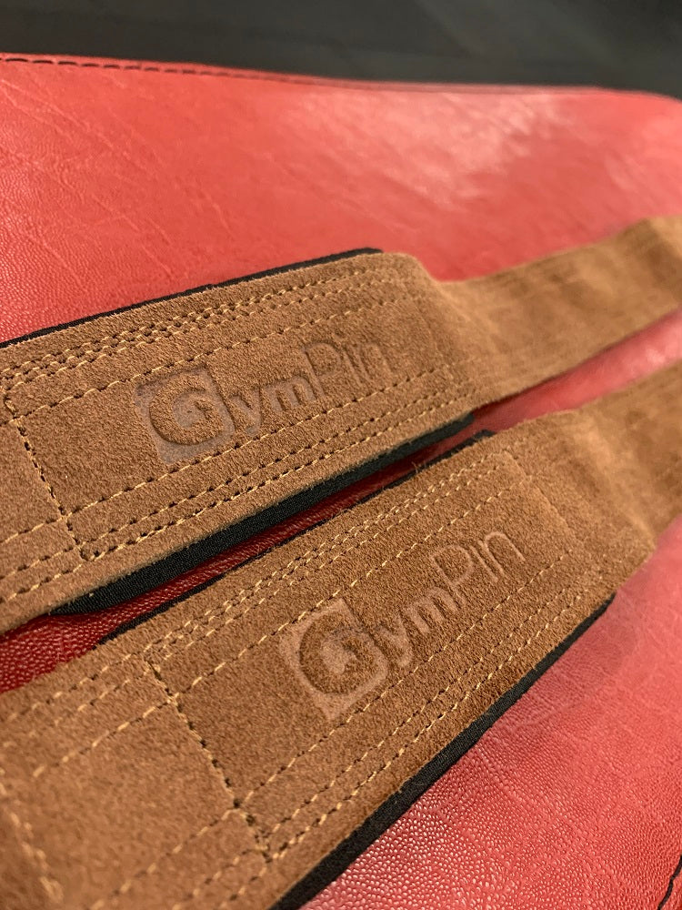 GymPin Padded Leather Weight Lifting Straps