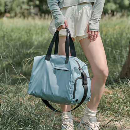 Kono Sports Duffle Bag with Shoes Compartment and Shoulder Strap Waterproof Gym Bag for Men and Women