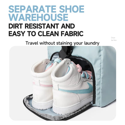 Kono Sports Duffle Bag with Shoes Compartment and Shoulder Strap Waterproof Gym Bag for Men and Women