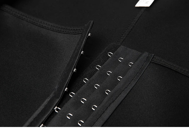 Women's Waist Trainer Sauna Sweat Vest Corset Body Shaper Neoprene Shapewear Gym Workout Tank Top Black Slimming Top with Zipper