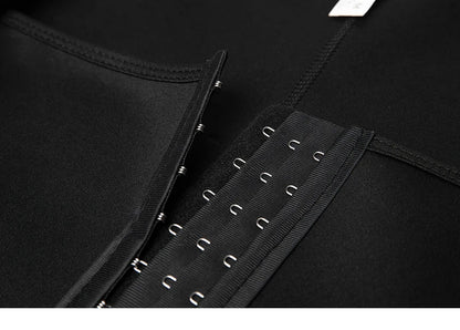 Women's Waist Trainer Sauna Sweat Vest Corset Body Shaper Neoprene Shapewear Gym Workout Tank Top Black Slimming Top with Zipper