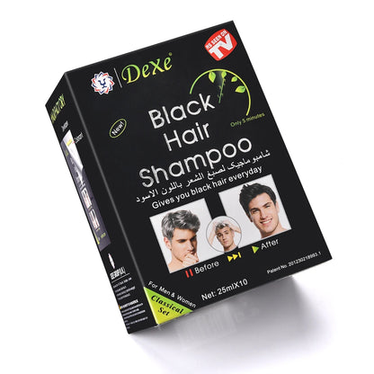 250ML Black Hair Shampoo For Men Women 5 Minutes Fast Become Black Hair Dye Herb Natural Hair Care Restore Colorant Shampoo