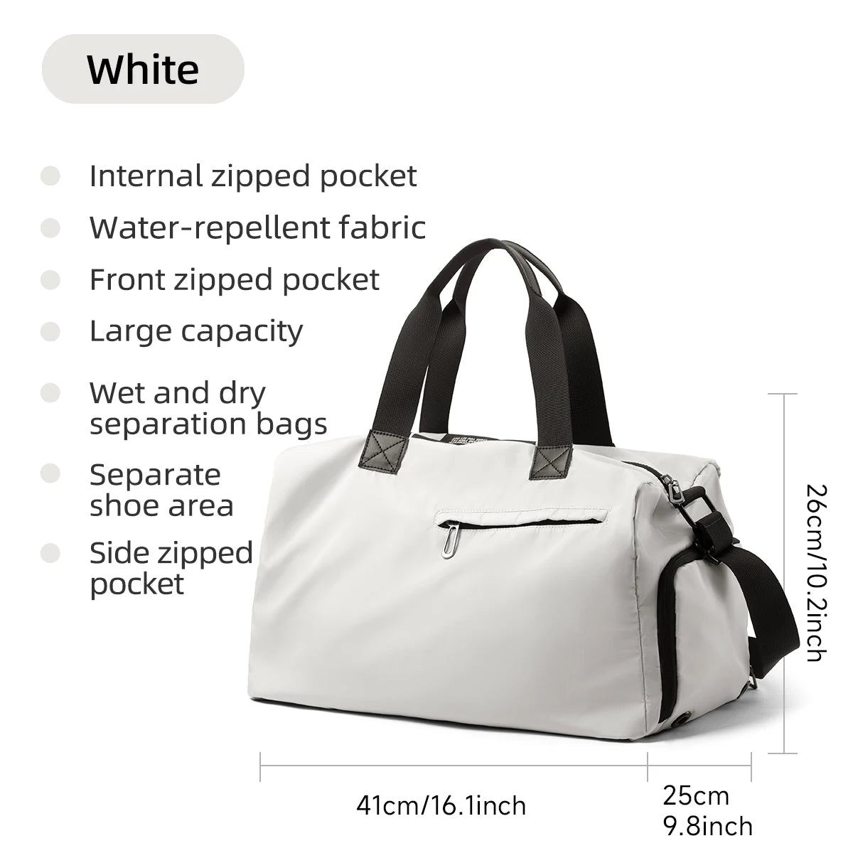 Kono Sports Duffle Bag with Shoes Compartment and Shoulder Strap Waterproof Gym Bag for Men and Women