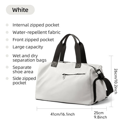 Kono Sports Duffle Bag with Shoes Compartment and Shoulder Strap Waterproof Gym Bag for Men and Women