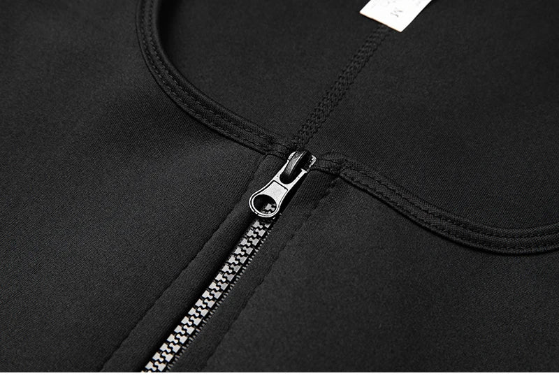 Women's Waist Trainer Sauna Sweat Vest Corset Body Shaper Neoprene Shapewear Gym Workout Tank Top Black Slimming Top with Zipper