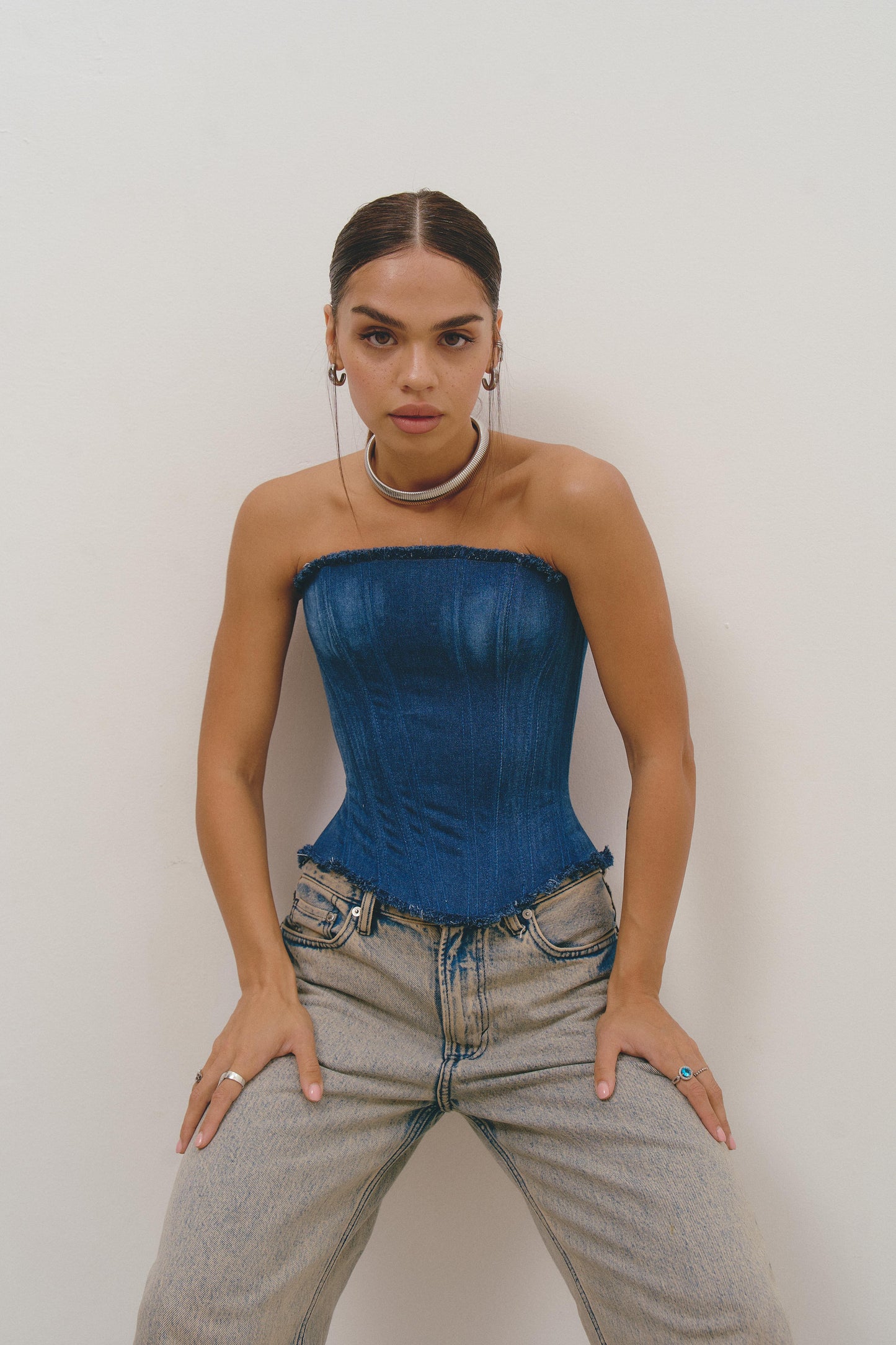 Denim Corset - Tank Top