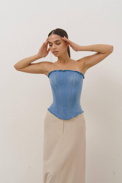 Denim Corset - Tank Top