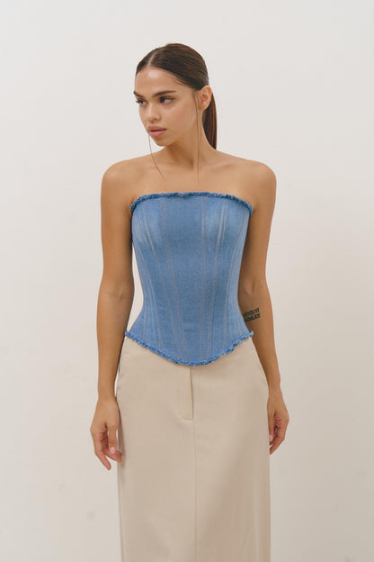 Denim Corset - Tank Top